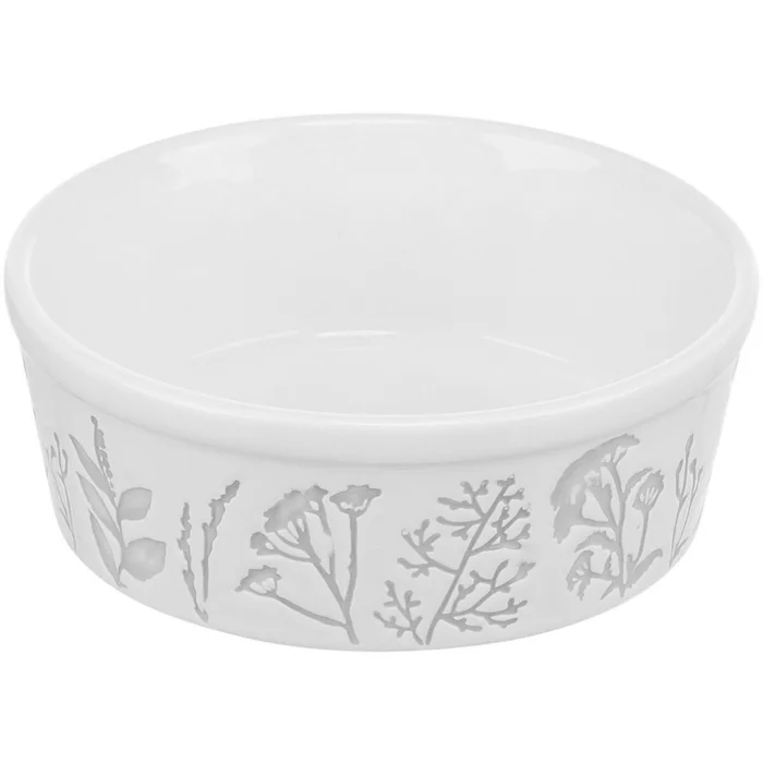 Hlavný obrázok produktu Keramická miska s texturovaným motivem, bílá/šedobéžová1,2 l/ o 20 cm