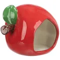 Ďalší obrázok produktu Keramický domček JABLKO (škrečok, myš), 13 x 10 x 10 cm, červená