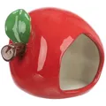 Ďalší obrázok produktu Keramický domček JABLKO (škrečok, myš), 13 x 10 x 10 cm, červená