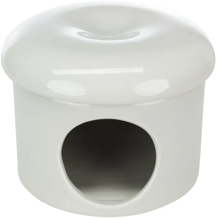 Hlavný obrázok produktu Keramický domek, 1 vchod, odnímatelná stříška, o 16 × 12 cm, tmavošedá