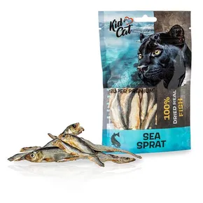 KIDCAT SUPER PREMIUM 100% sušený pravý morský šprot - mini sušený morský šprot, 6 cm / 40 g