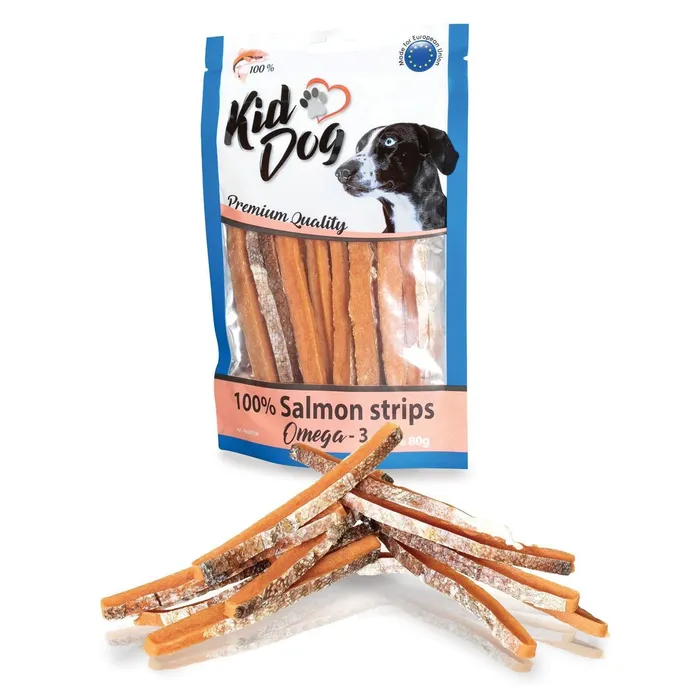 Hlavný obrázok produktu KIDDOG 100% lososové proužky 80 g