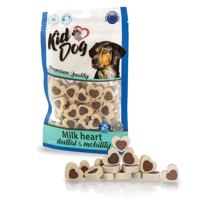Hlavný obrázok produktu KIDDOG dentální vanilková srdíčka 80 g