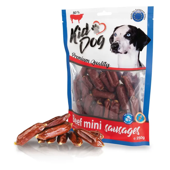 Hlavný obrázok produktu KIDDOG hovězí mini klobásky 250 g