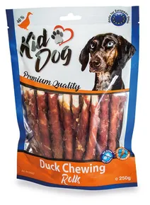 KIDDOG kačacie mäsko na byvolej tyčinke - 8 mm/12 cm 250 g
