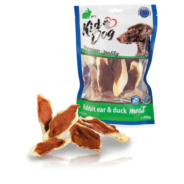 Hlavný obrázok produktu KIDDOG králičí ucho plněné kachním masíčkem 250 g