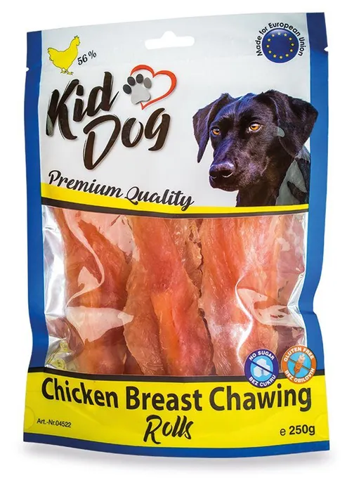 Hlavný obrázok produktu KIDDOG kuřecí prsa (lízátko) na buvolí tyčce 250 g