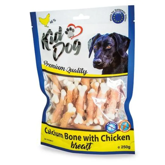 Hlavný obrázok produktu KIDDOG kuřecí prsa na kalciové kostičce 250 g