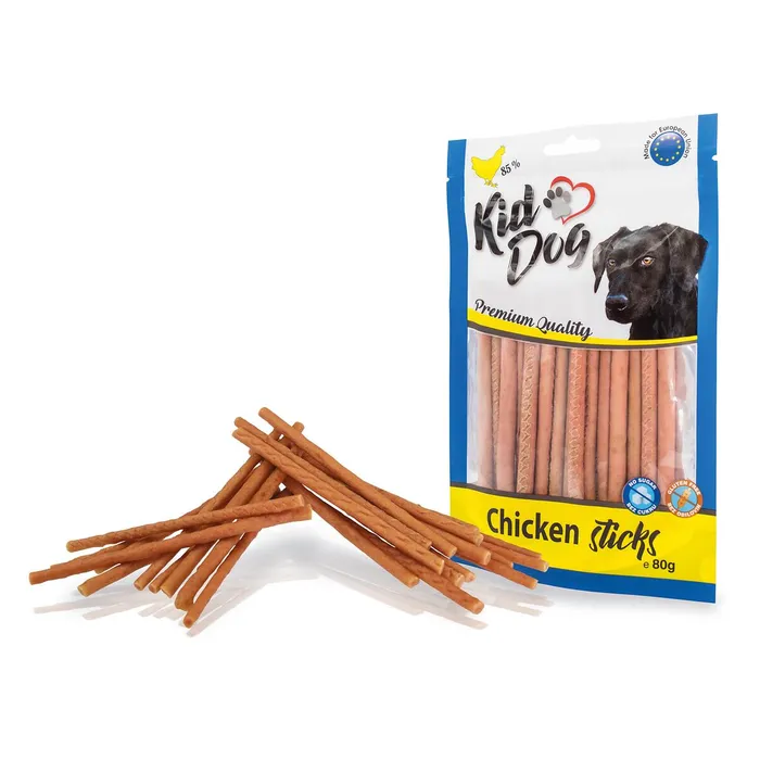 Hlavný obrázok produktu KIDDOG kuřecí tyčinky extra tenké 80 g