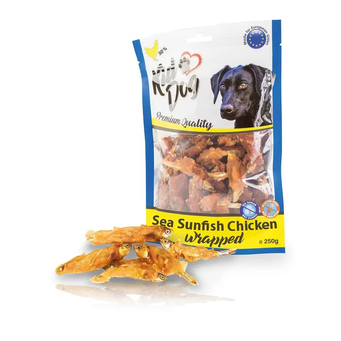 Hlavný obrázok produktu KIDDOG mořské sluneční rybičky obalené kuřecím masíčkem 250 g