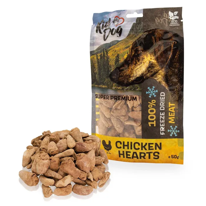 Hlavný obrázok produktu KIDDOG SUPER PREMIUM 100% kuřecí srdíčka sušená mrazem 50 g