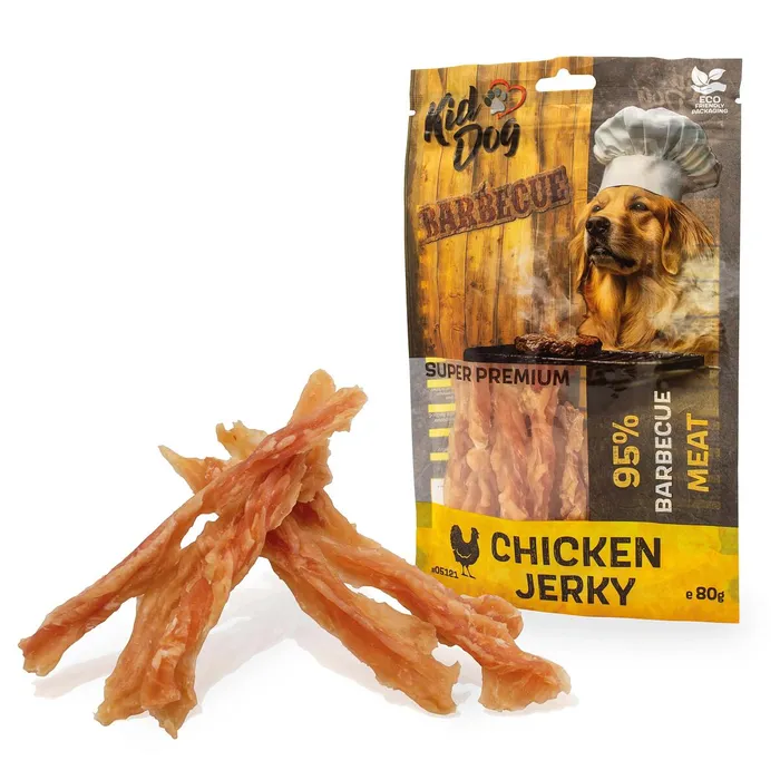 Hlavný obrázok produktu KIDDOG SUPER PREMIUM kuřecí prsa Barbecue, kroucené proužky 80 g