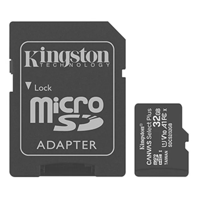 Hlavný obrázok produktu Kingston paměťová karta Canvas Select Plus, 32GB, micro SDHC, SDCS2/32GB, UHS-I U1 (Class