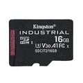 Ďalší obrázok produktu Kingston pamäťová karta Industrial C10, 16GB, micro SDHC, SDCIT2/16GB, UHS-I U3 (Class 10), V30, A1, pSLC karta s adaptérom