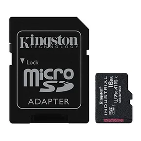 Kingston pamäťová karta Industrial C10, 16GB, micro SDHC, SDCIT2/16GB, UHS-I U3 (Class 10), V30, A1, pSLC karta s adaptérom