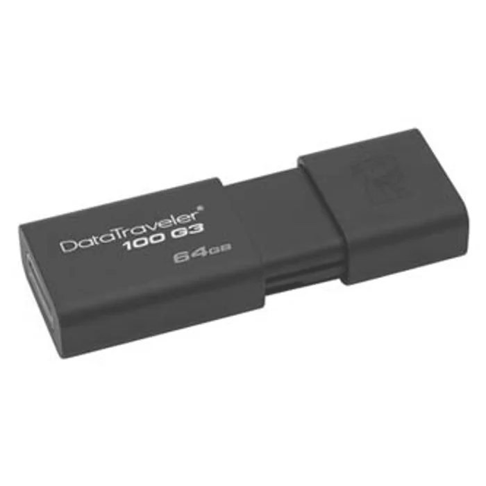 Hlavný obrázok produktu Kingston USB flash disk, USB 3.0 (3.2 Gen 1), 64GB, DataTraveler 100 Gen3, černý, DT100G3