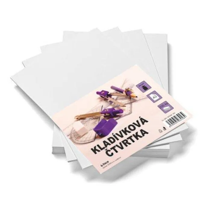 Hlavný obrázok produktu Kladívková čtvrtka A3/200/250g - bílá