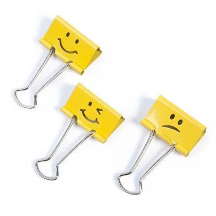 Hlavný obrázok produktu Klipy na dokumenty "Emoji", žlutá, 19 mm, RAPESCO