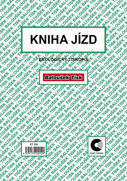 Hlavný obrázok produktu Kniha jízd maxi osobním a firemním vozidlem A5 52 stran ET320