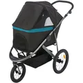 Ďalší obrázok produktu Kočík BUGGY na vzduchových pneu, 60 x 112 x 120 cm, nosnosť 20 kg, čierna/petrolejová