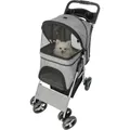 Ďalší obrázok produktu Kočík pre psov BUGGY, rýchlosklápací, 47 x 100 x 80cm, nosnosť do 15 kg, sivá
