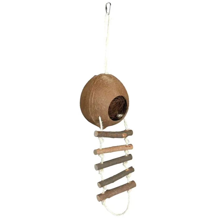 Hlavný obrázok produktu Kokosový domek pro křečky s žebříkem 13 x 56 cm