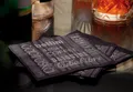 Ďalší obrázok produktu Koktailové servítky Infibra Drink 2-vrstvové 25 × 25 cm čierne s bielou potlačou [100 ks]