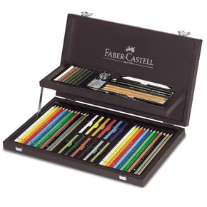 Kolekcia Art drevená kazeta 54ks a doplnky Faber Castell 110088