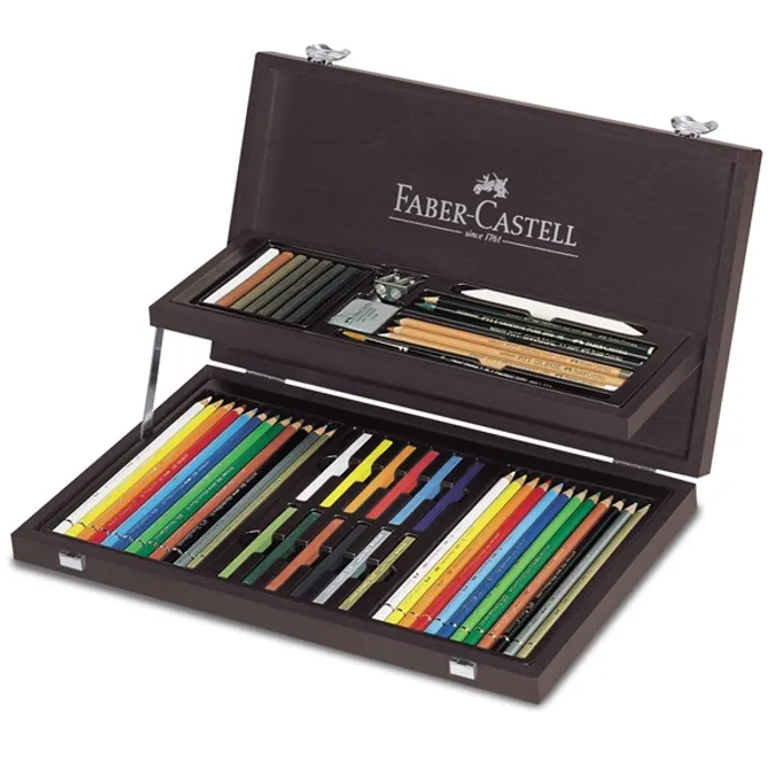 Hlavný obrázok produktu Kolekce Art dřevěná kazeta 54ks a doplňky Faber Castell 110088