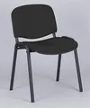 Konferenčná stolička, textilná, čierna kovová základňa, "Felicia", čierna