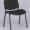 Ďalší obrázok produktu Konferenčná stolička, textilná, čierna kovová základňa, "Felicia", čierna