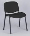 Konferenčná stolička, textilná, čierna kovová základňa, "Felicia", čierna