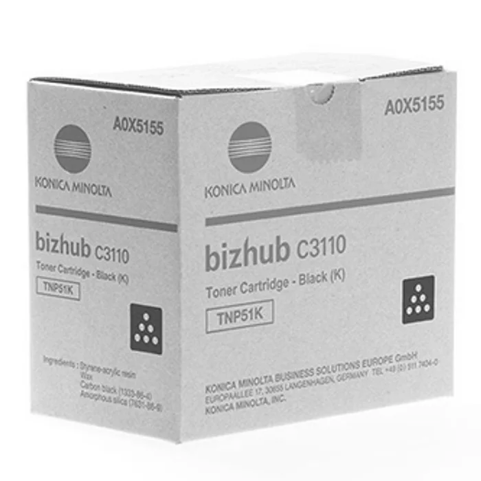 Hlavný obrázok produktu Konica Minolta originální toner A0X5155, black, 5000str., TNP-51K, Konica Minolta Bizhub