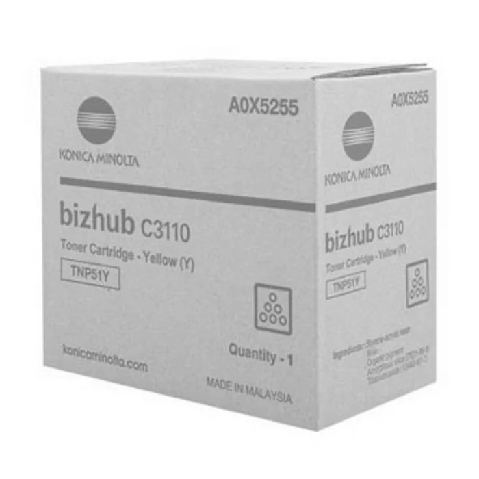 Hlavný obrázok produktu Konica Minolta originální toner A0X5255, yellow, 5000str., TNP-51Y, Konica Minolta Bizhub