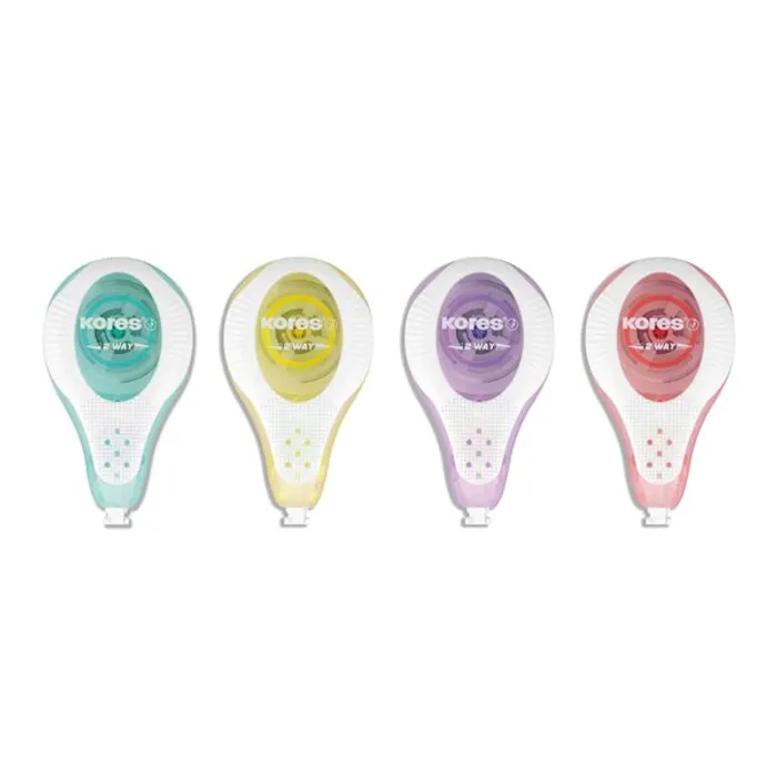Hlavný obrázok produktu Korekční strojek Kores 2 Way Pastel 4,2 mm x 8 m, mix barev