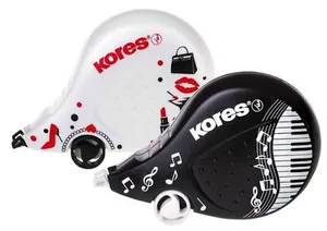 Korekčný strojček Kores Scooter Black White 4,2 mm x 8 m, mix motívov