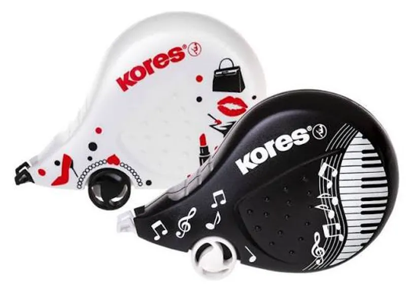 Hlavný obrázok produktu Korekční strojek Kores Scooter Black White 4,2 mm x 8 m, mix motivů