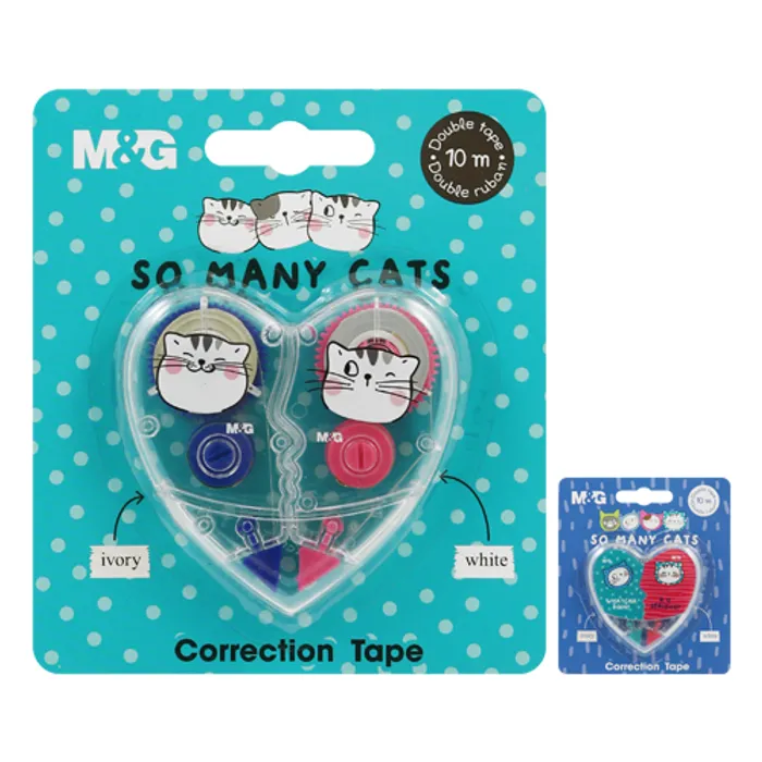 Hlavný obrázok produktu Korektor páska M&G So Many Cats! /5 mm x 10 m/, sada 2 ks
