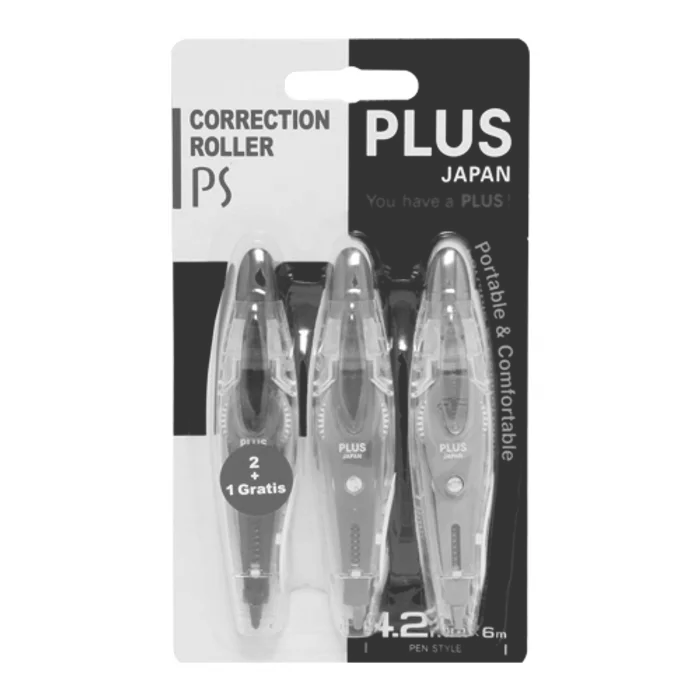 Hlavný obrázok produktu Korektor páska PLUS PS WH-034M-3P /4,2 mm x 6 m/ 2+1 ZDARMA
