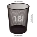 Ďalší obrázok produktu Kôš drôtený na odpadky, čierny, 18 l