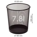 Ďalší obrázok produktu Kôš drôtený na odpadky, čierny, 7,8l