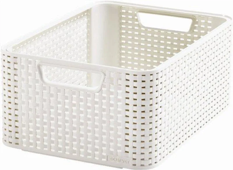 Hlavný obrázok produktu Košík, umělý ratan, 18 l, krémový, CURVER