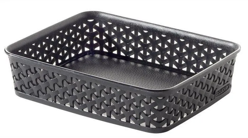 Hlavný obrázok produktu Košík, umělý ratan, A4, černý, CURVER "My Style"