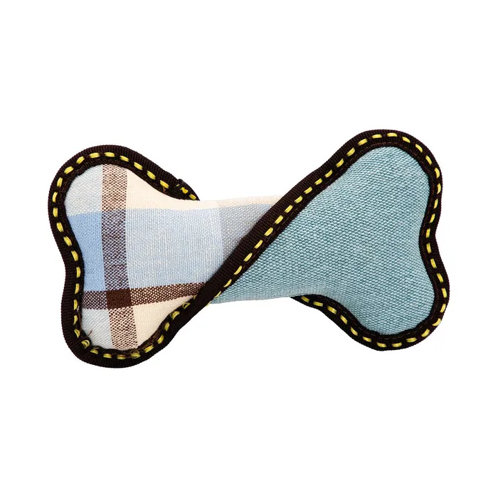 Hlavný obrázok produktu Kost, 21 cm, robustní aport pro psy, HIPHOP DOG, modrá/žlutá