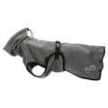 Ďalší obrázok produktu Kúpací plášť / župan pre psov, šedá S: 40 cm, pás: 46-56 cm