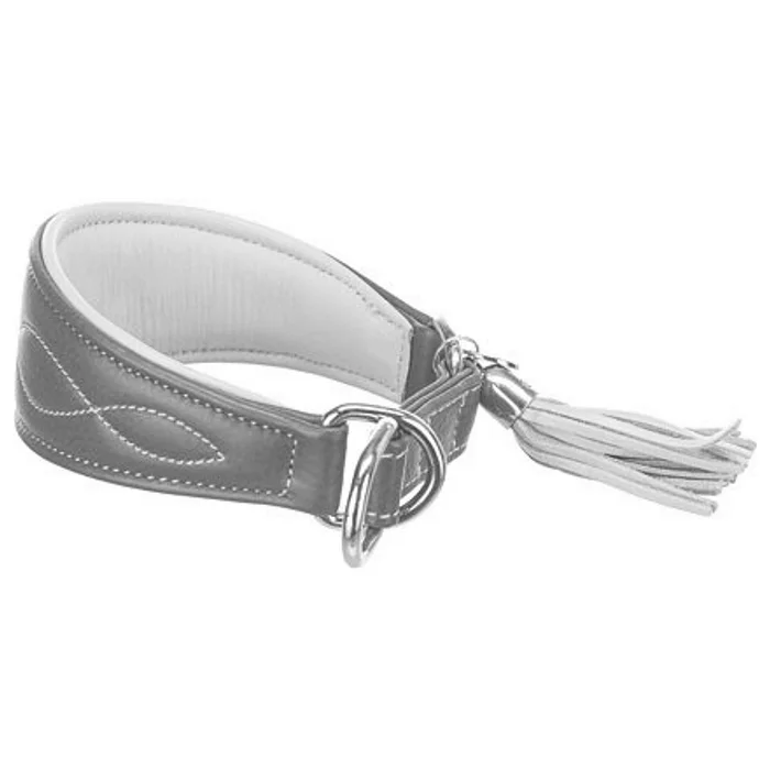 Hlavný obrázok produktu Kožený obojek ACTIVE Comfort pro chrty - petrolejová/žlutá XS:21-26cm/40mm