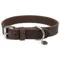 Kožený obojok RUSTIC - tmavo-hnedá M-L: 42-48cm/25mm