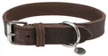 Kožený obojok RUSTIC - tmavo-hnedá M-L: 42-48cm/25mm