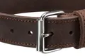 Kožený obojok RUSTIC - tmavo-hnedá S-M: 34-40cm/25mm