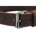 Kožený obojok RUSTIC - tmavo-hnedá S-M: 34-40cm/25mm